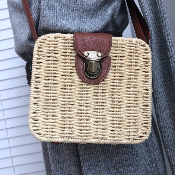 ASOS Handbags - Rounded Square Wicker Crossbody